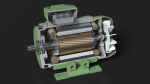 Electric Motor Cross Section Green