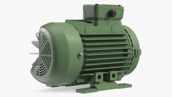 Electric Motor Cross Section Green