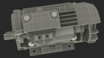 Electric Motor Cross Section Green