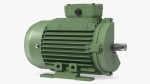 Electric Motor Cross Section Green