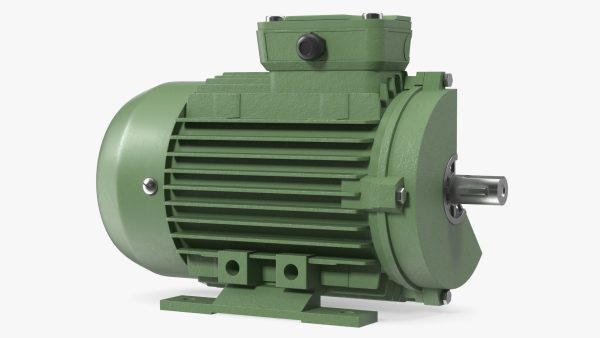 Electric Motor Cross Section Green