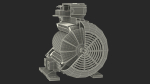Electric Motor Cross Section Green