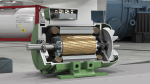Electric Motor Cross Section Green