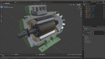 Electric Motor Cross Section Green
