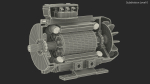 Electric Motor Cross Section Green