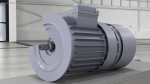 Electric Motor Cutaway Gray