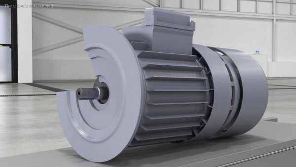 Electric Motor Cutaway Gray