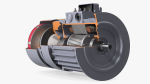Electric Motor Cutaway Gray