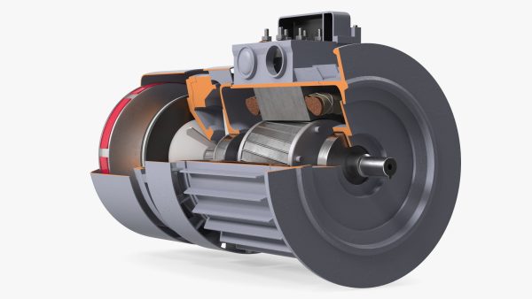 Electric Motor Cutaway Gray