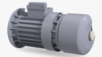 Electric Motor Cutaway Gray