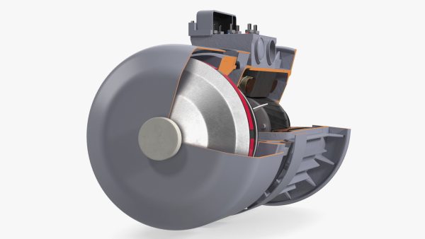 Electric Motor Cutaway Gray