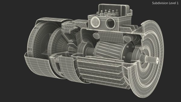 Electric Motor Cutaway Gray