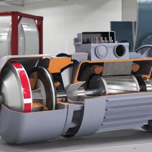 Electric Motor Cutaway Gray