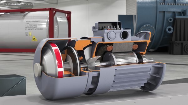 Electric Motor Cutaway Gray