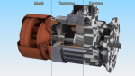 Electric Motor Cutaway Gray
