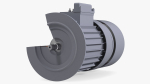 Electric Motor Cutaway Gray