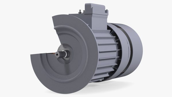 Electric Motor Cutaway Gray