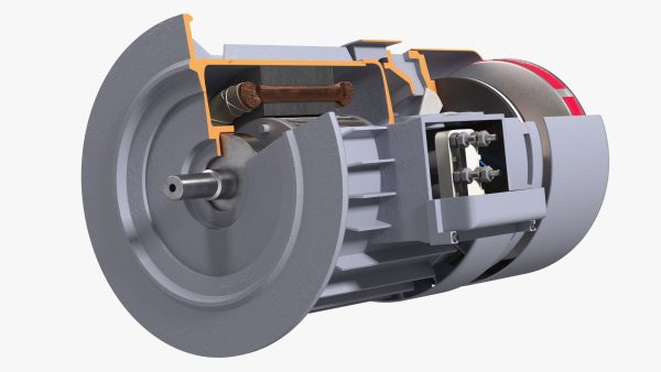 Electric Motor Cutaway Gray