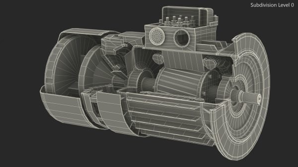 Electric Motor Cutaway Gray