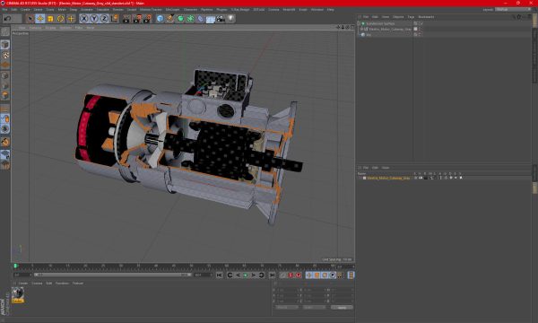 Electric Motor Cutaway Gray