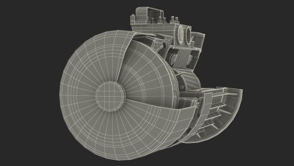 Electric Motor Cutaway Gray