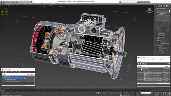 Electric Motor Cutaway Gray