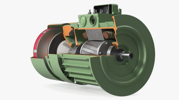Electric Motor Cutaway Green
