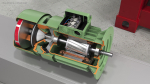 Electric Motor Cutaway Green