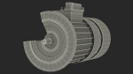 Electric Motor Cutaway Green