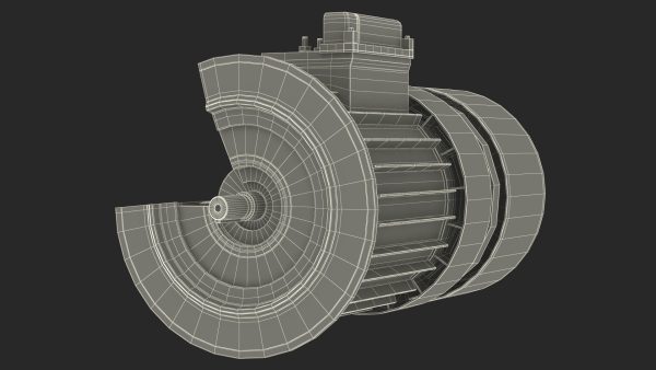 Electric Motor Cutaway Green