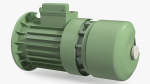Electric Motor Cutaway Green