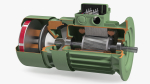 Electric Motor Cutaway Green