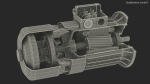 Electric Motor Cutaway Green