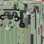 Electric Motor Cutaway Green