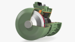 Electric Motor Cutaway Green