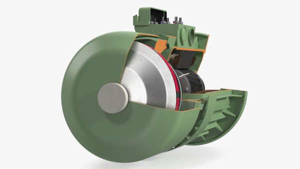 Electric Motor Cutaway Green