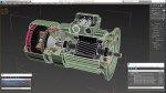 Electric Motor Cutaway Green