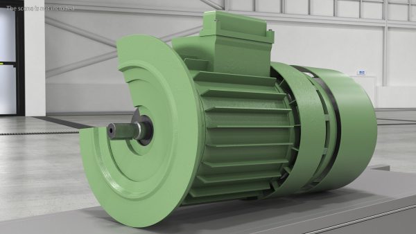 Electric Motor Cutaway Green