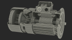 Electric Motor Cutaway Green