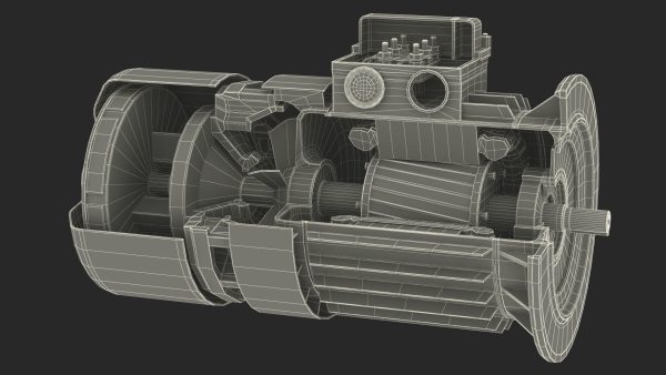 Electric Motor Cutaway Green