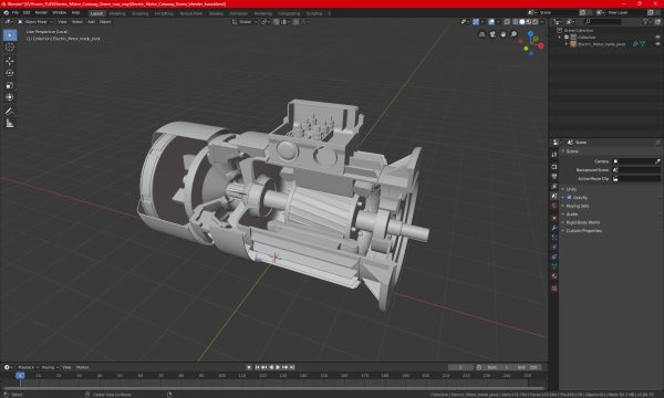 Electric Motor Cutaway Green