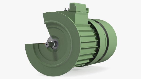 Electric Motor Cutaway Green
