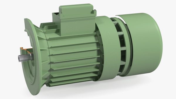 Electric Motor Cutaway Green