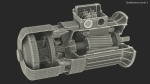 Electric Motor Cutaway Green
