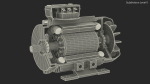 Electric Motor Cutaway Grey