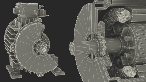 Electric Motor Cutaway Grey