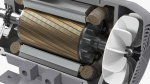 Electric Motor Cutaway Grey