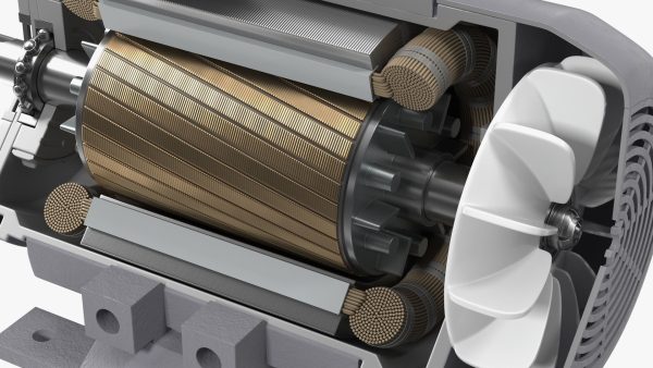 Electric Motor Cutaway Grey