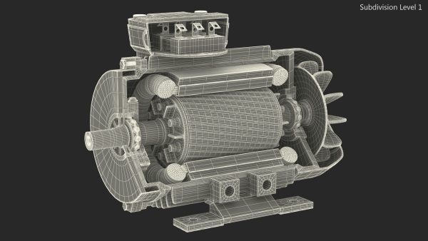 Electric Motor Cutaway Grey