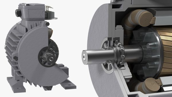 Electric Motor Cutaway Grey